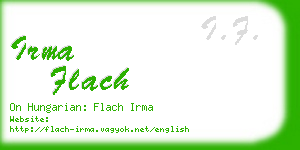 irma flach business card